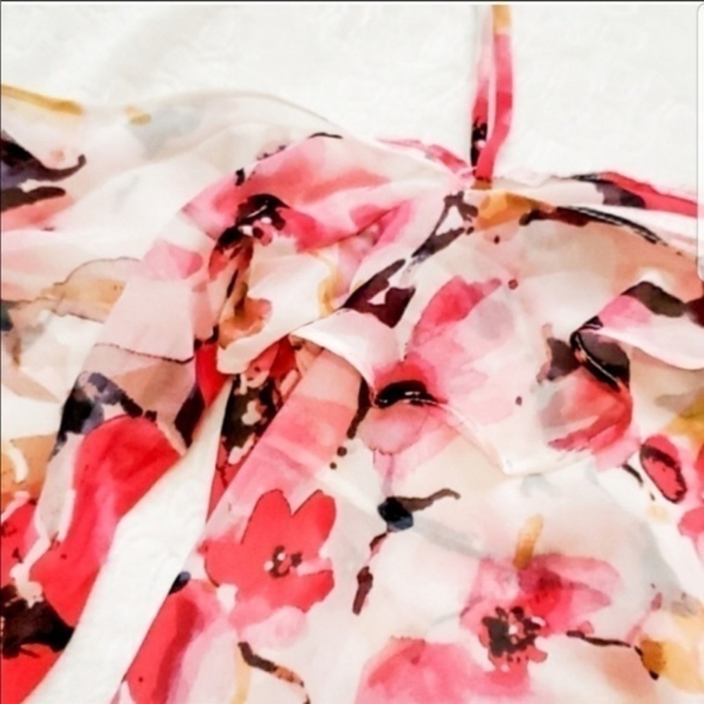 Lulus Cold Shoulder Floral Ruffle Blouse - Picture 6 of 7